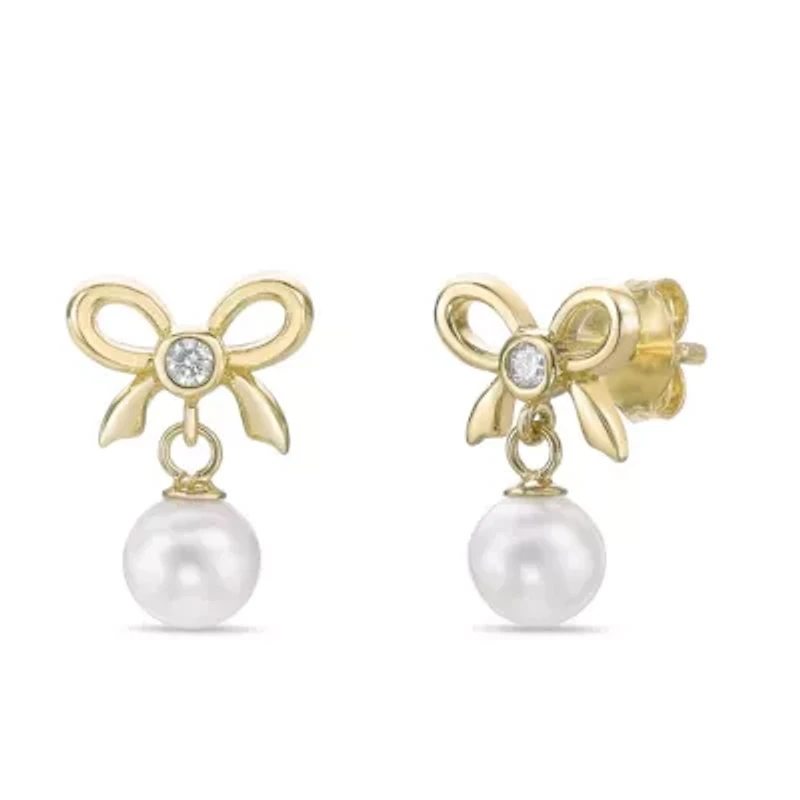 Lab Created Gemminded Lab-Grown Diamond Accent Earrings in 18k Gold Over Silver