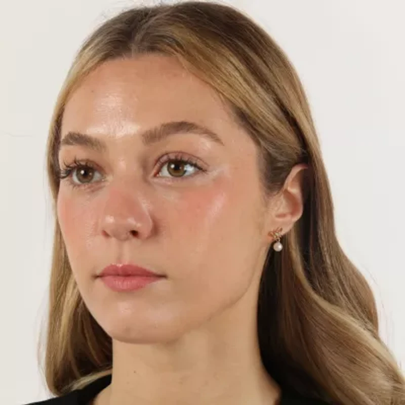 Lab Created Gemminded Lab-Grown Diamond Accent Earrings in 18k Gold Over Silver