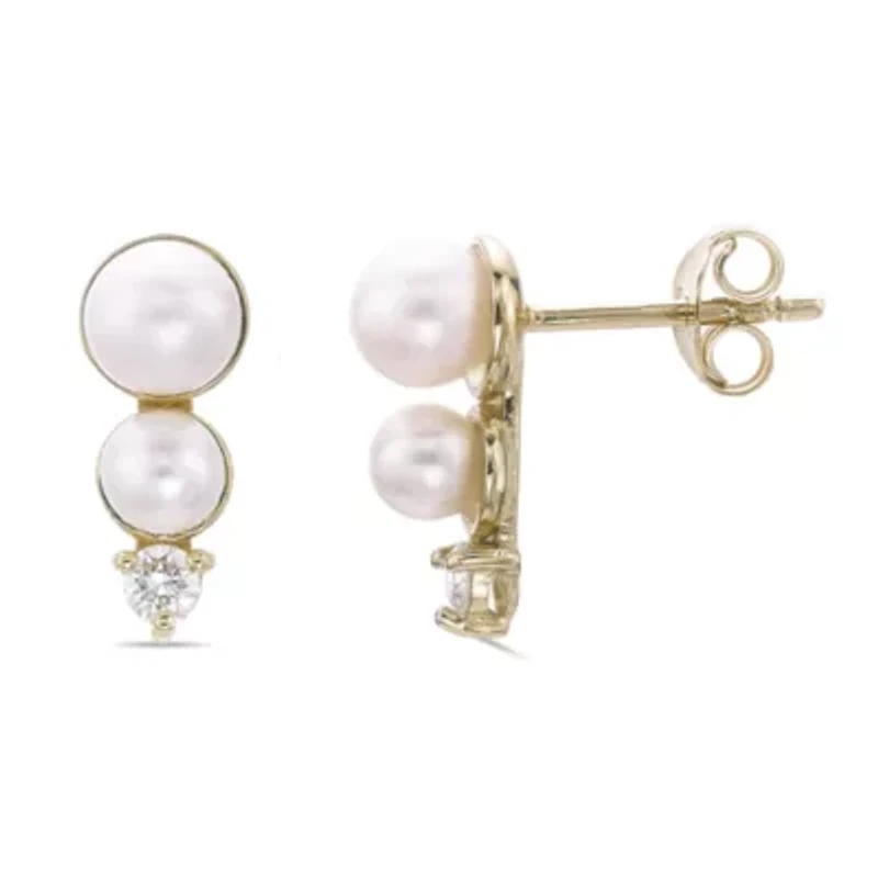 Lab Created Gemminded 1/ ct. t.w. Lab-Grown Diamond Earrings in 18k Gold Over Silver