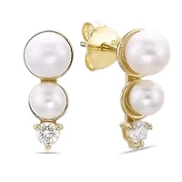 Lab Created Gemminded 1/ ct. t.w. Lab-Grown Diamond Earrings in 18k Gold Over Silver