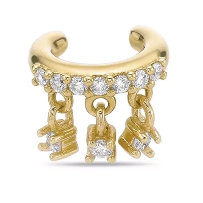 Lab Created Gemminded 1/ ct. t.w. Lab-Grown Diamond Ear Cuff in 18k Gold over Silver