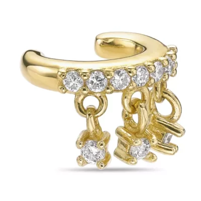 Lab Created Gemminded 1/ ct. t.w. Lab-Grown Diamond Ear Cuff in 18k Gold over Silver