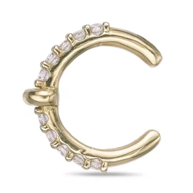 Lab Created Gemminded Lab-Grown Diamond Accent Ear Cuff in 18k Gold over Silver