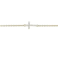 Lab Created Gemminded Lab-Grown Diamond Accent Bracelet in 18K Gold Over Silver