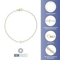 Lab Created Gemminded Lab-Grown Diamond Accent Bracelet in 18K Gold Over Silver