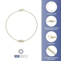 Lab Created Gemminded 1/ ct. t.w. Lab-Grown Diamond Bracelet in 18K Gold Over Silver