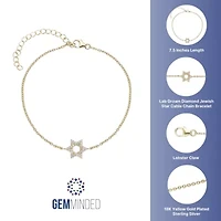 Lab Created Gemminded 1/ ct. t.w. Lab-Grown Diamond Bracelet in 18K Gold Over Silver