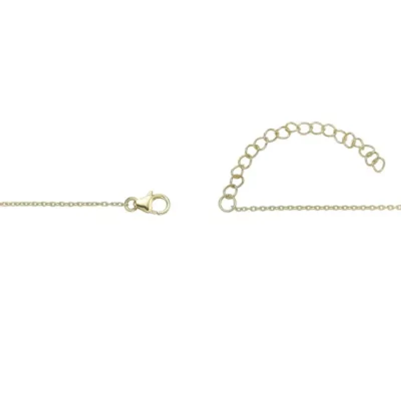 Lab Created 18k Gold Plated Sterling Silver 7/8 cttw. Lab Grown Diamond "Chai" Pendant Necklace