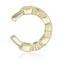 Lab Created 18k Gold Plated Silver Lab Grown Diamond Accent Open Ear Cuff