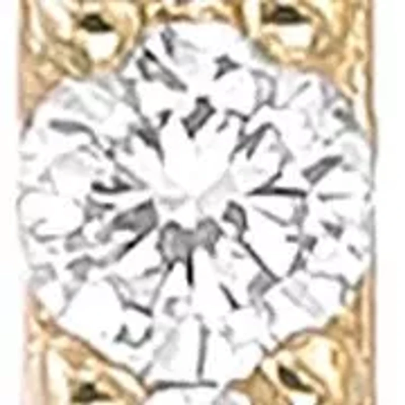 Lab Created 18k Gold Plated Silver 1/10 CTTW Lab Grown Diamond Oval Hoop Earrings