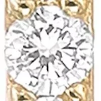 Lab Created 18k Gold Plated Silver 1/10 CTTW Lab Grown Diamond Oval Hoop Earrings