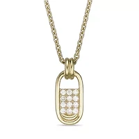 Lab Created 18k Gold Plated Sterling Silver 1/8 ct. t.w. Lab Grown Diamond Pull Tab Pendant Necklace