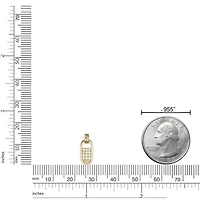 Lab Created 18k Gold Plated Sterling Silver 1/8 ct. t.w. Lab Grown Diamond Pull Tab Pendant Necklace