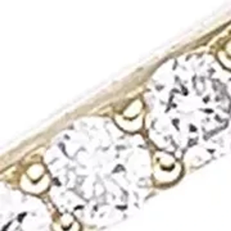 Lab Created 18k Gold Plated Sterling Silver 1/10 cttw. Lab Grown Diamond Interlocking Link Pendant Necklace