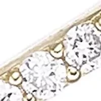 Lab Created 18k Gold Plated Sterling Silver 1/10 cttw. Lab Grown Diamond Interlocking Link Pendant Necklace