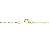 Lab Created 18k Gold Plated Sterling Silver 1/10 cttw. Lab Grown Diamond Interlocking Link Pendant Necklace