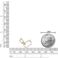 Lab Created 18k Gold Plated Sterling Silver 1/10 cttw. Lab Grown Diamond Interlocking Link Pendant Necklace