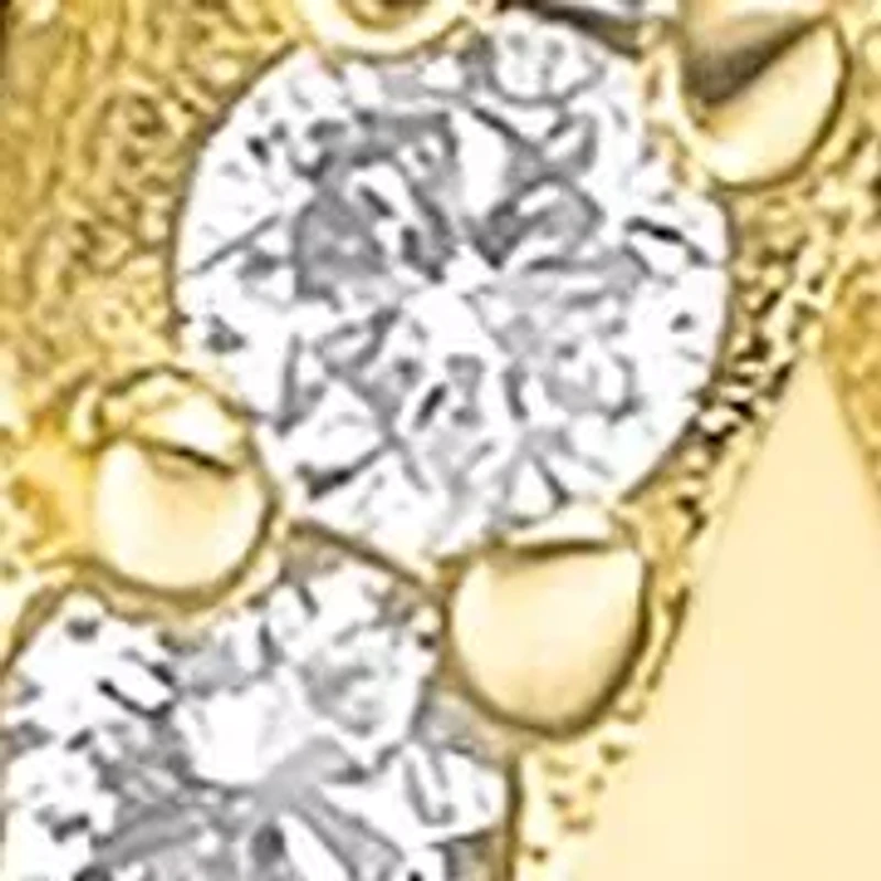 Lab Created 18k Gold Plated Silver 1/10 CTTW Lab Grown Diamond Hoop Earrings