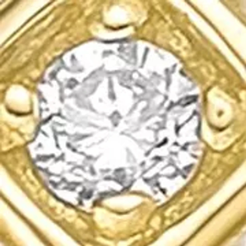 Lab Created 18k Gold Plated Silver 1/10 CTTW Lab Grown Diamond Hoop Earrings