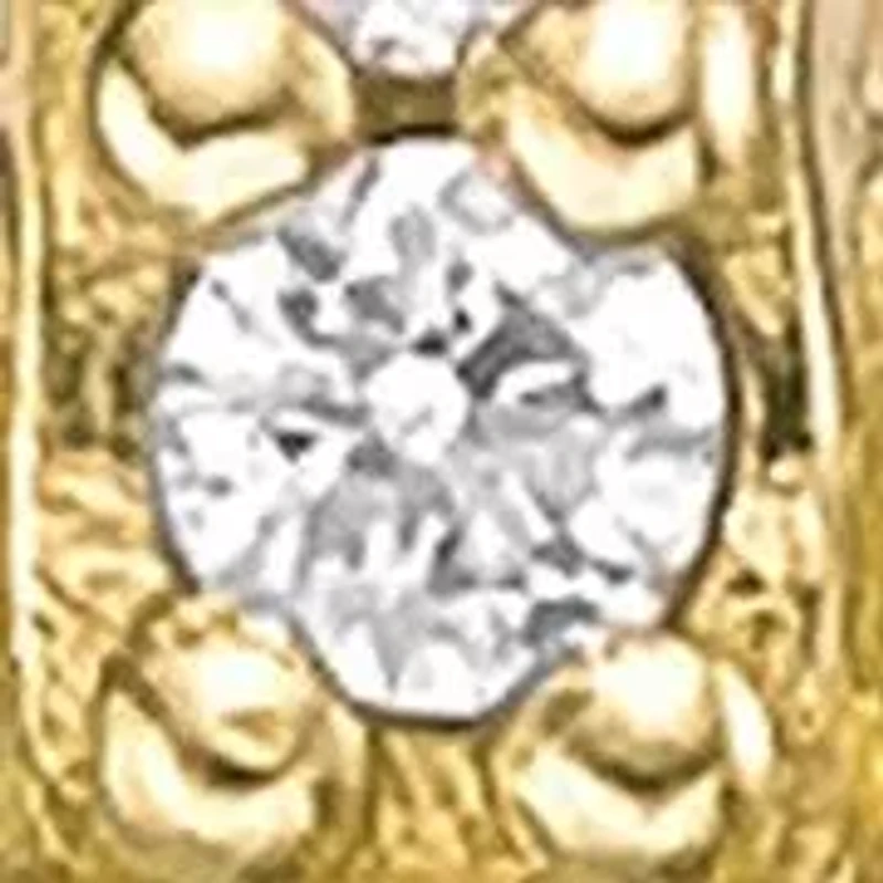 Lab Created 18k Gold Plated Silver 1/10 CTTW Lab Grown Diamond Circle Earrings