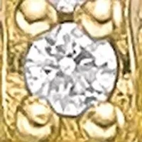 Lab Created 18k Gold Plated Silver 1/10 CTTW Lab Grown Diamond Circle Earrings