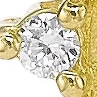Lab Created 18k Gold Plated Silver 1/10 CTTW Lab Grown Diamond Crawler Earrings
