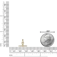 Lab Created 18k Gold Plated Sterling Silver 1/8 cttw. Lab Grown Diamond Toggle Pendan Necklace