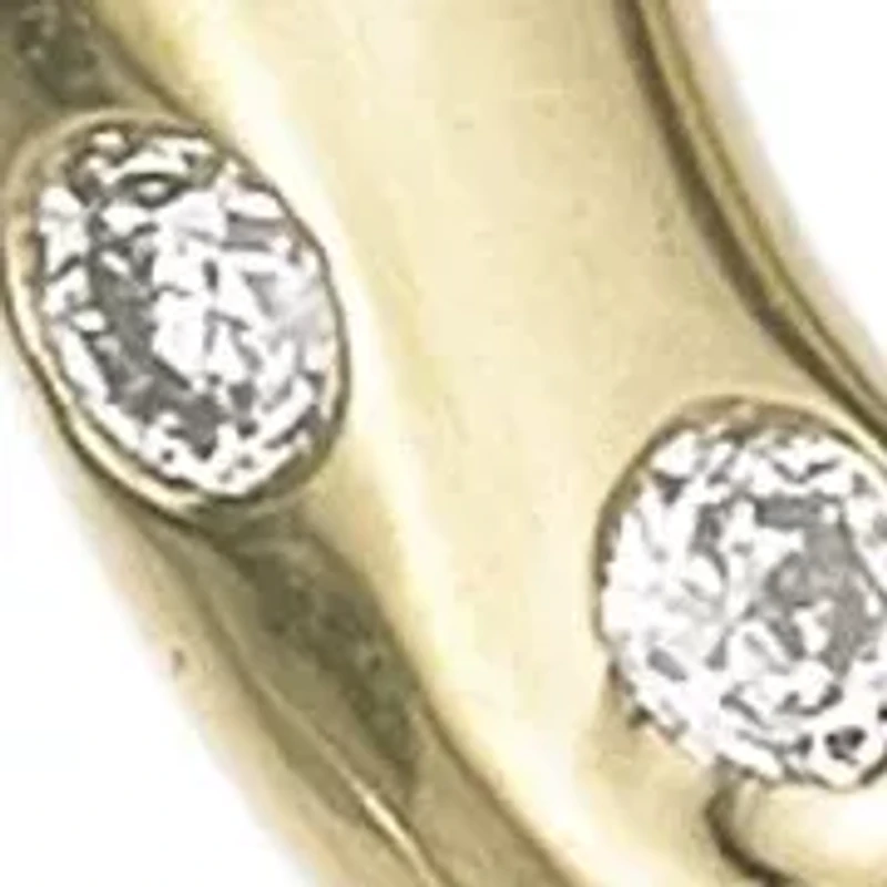 Lab Created 18k Gold Plated Sterling Silver 1/8 cttw. Lab Grown Diamond Circle Pendant Necklace