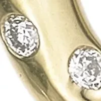 Lab Created 18k Gold Plated Sterling Silver 1/8 cttw. Lab Grown Diamond Circle Pendant Necklace