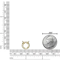 Lab Created 18k Gold Plated Sterling Silver 1/8 cttw. Lab Grown Diamond Circle Pendant Necklace