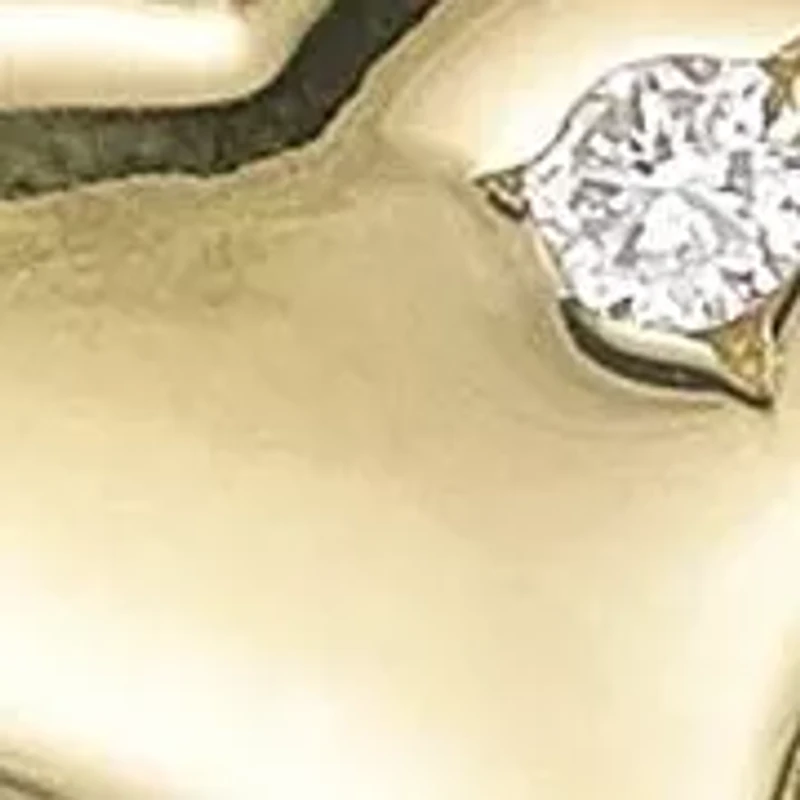 Lab Created 18k Gold Plated Sterling Silver Lab Grown Diamond Accent Four Leaf Clover Pendant Necklace