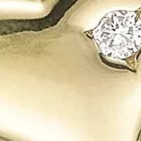 Lab Created 18k Gold Plated Sterling Silver Lab Grown Diamond Accent Four Leaf Clover Pendant Necklace