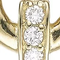 Lab Created 18k Gold Plated Sterling Silver Lab Grown Diamond Accent Key Pendant Necklace