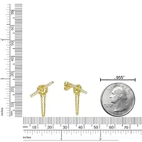 Lab Created 18k Gold Plated Silver 1/6 CTTW Lab Grown Diamond Dangle Toggle Earrings