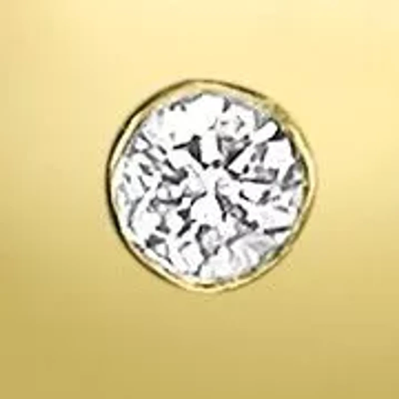 Lab Created 18k Gold Plated Silver 1/8 CTTW Lab Grown Diamond Hoop Earrings