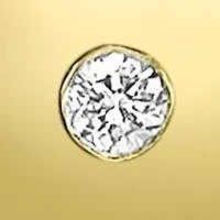 Lab Created 18k Gold Plated Silver 1/8 CTTW Lab Grown Diamond Hoop Earrings