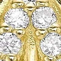 Lab Created 18k Gold Plated Silver 1/8 CTTW Lab Grown Diamond Caged Earrings