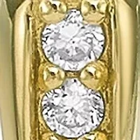 Lab Created 18k Gold Plated Silver 1/10 CTTW Lab Grown Diamond Spike Earrings