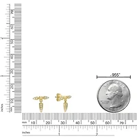 Lab Created 18k Gold Plated Silver 1/10 CTTW Lab Grown Diamond Spike Earrings