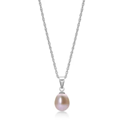 Sterling Silver Pearl Pendant Necklace