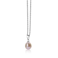 Sterling Silver Pearl Pendant Necklace