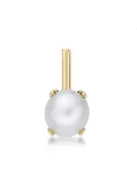 Lila Moon 90 Degree Angle Freshwater Cultured Pearl Nose Stud in 14K Gold