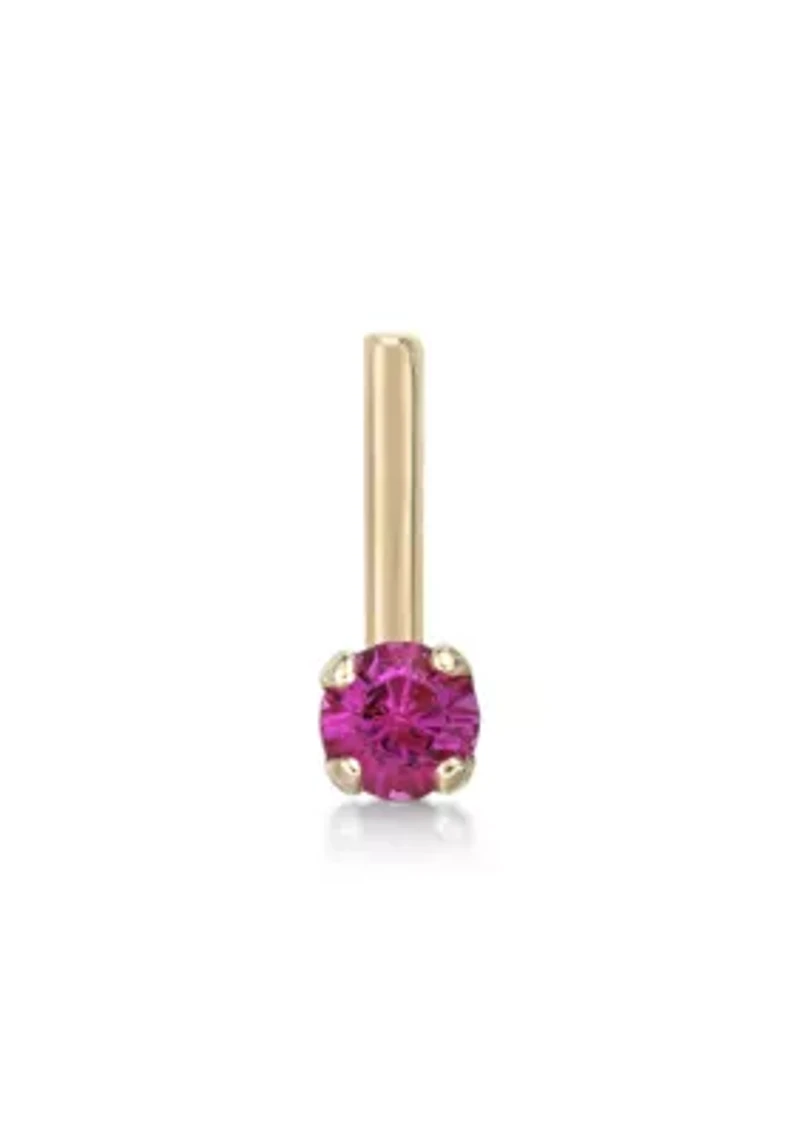 Lila Moon 90 Degree Crystal Nose Stud in 14K Gold