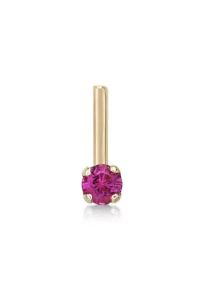Lila Moon 90 Degree Crystal Nose Stud in 14K Gold