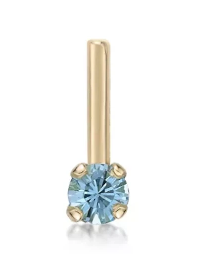 Lila Moon 90 Degree Crystal Nose Stud in 14K Gold