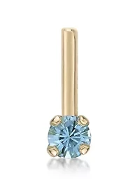 Lila Moon 90 Degree Crystal Nose Stud in 14K Gold