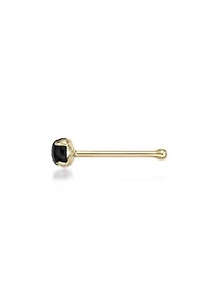 Lila Moon Onyx Nose Stud in 14K Gold