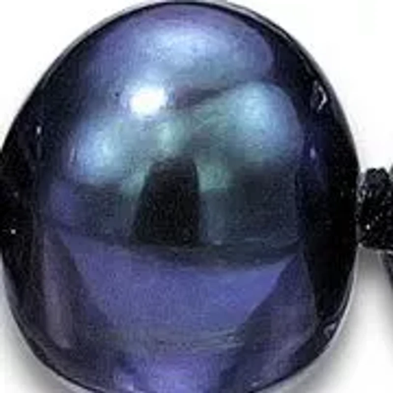 Sterling Silver Black Pearl Beaded Bracelet