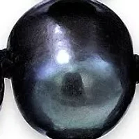 Sterling Silver 3-Rows Black Pearl Beaded Bracelet