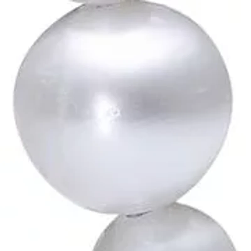 Sterling Silver Pearl Beaded Station Hoop Earrings